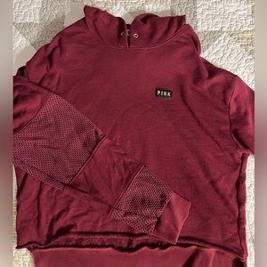 Pink cropped hoodie
